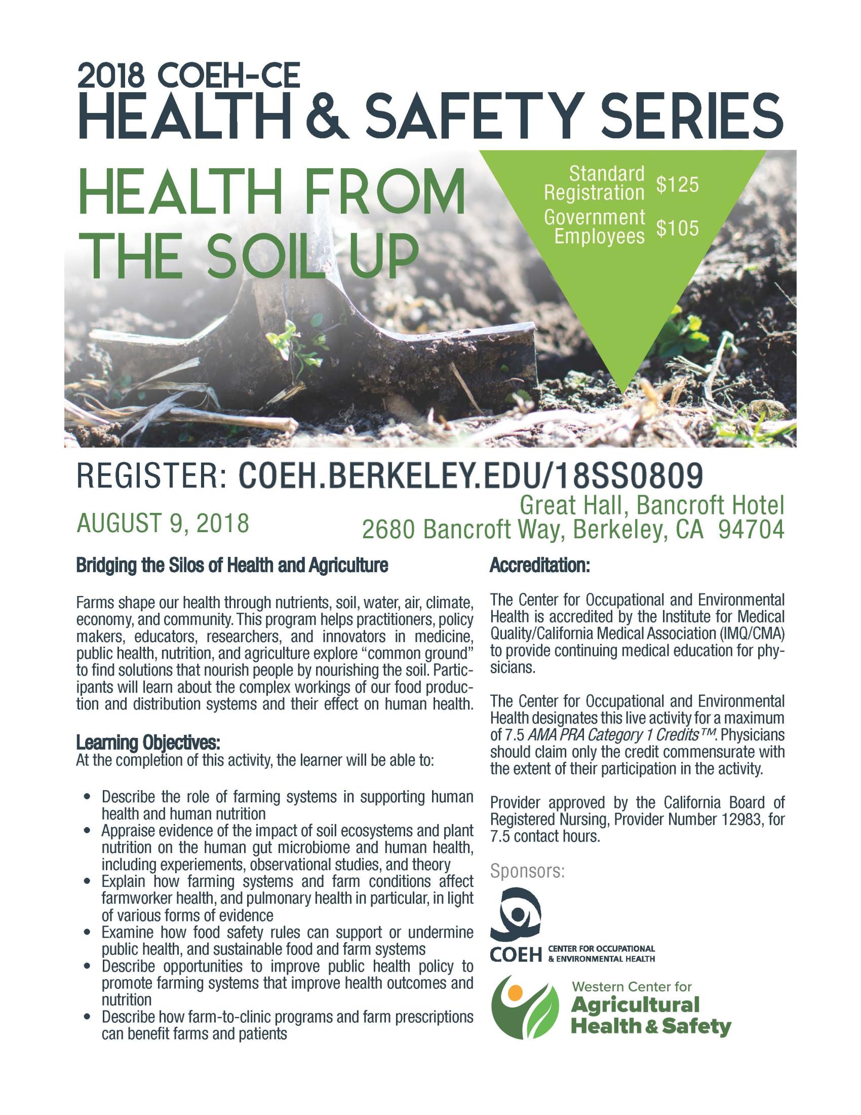 Total Health from the Soil Up Flyer