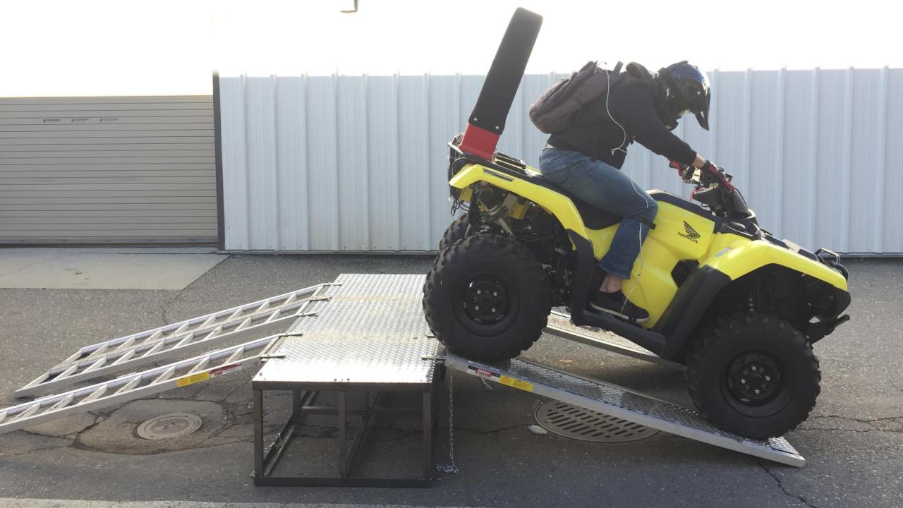 Person riding an ATV
