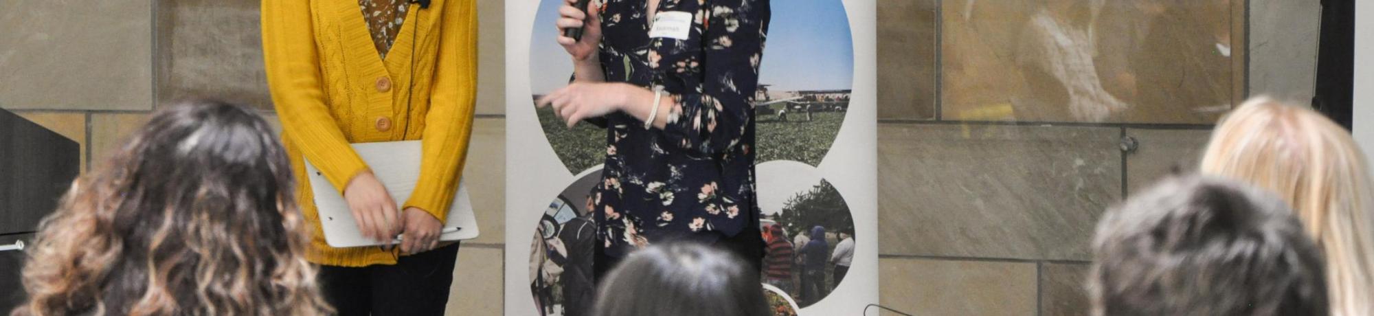 Alena Marie Uliasz and Savannah Mack answers questions about their research
